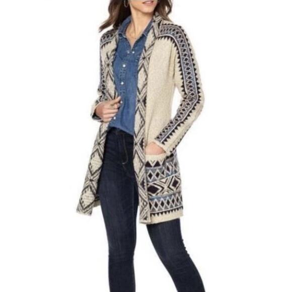 Lucky Brand Sweaters - Lucky Brand Cardigan Tribal Aztec Western Open Front Sweater Womens Size XS / S